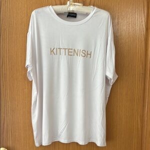 Kittenish White T-Shirt